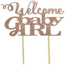 All About Details Copper Welcome Baby Girl Topper 6 x 9, 1