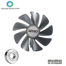 쿨링팬 컴퓨터팬 95mm cf1015h12d dc12v 쿨러 팬 교체 사파이어 니트로 rx480 8g rx 470 4g gddr5 rx570 4g8g d5 rx580 8g oc, 검은색