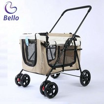 파파스 벨로 bello 중대형견 강아지 유모차 캐리어 개모차, 중대형견 유모차(베이지)