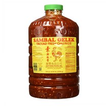 후이퐁 Huy Fong Sambal Oelek 삼발 올렉 후레쉬 칠리 페이스트 136oz(3.8kg), 1개, 1ml