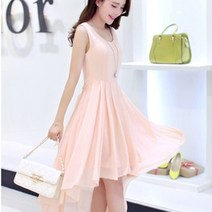 시어서커 원피스 바스락 여름원피스 2022 불규칙한 솔리드 민소매 탱크 비치 드레스 vestidos 의류 비대칭 하이 로우 쉬폰 드레스
