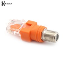 커넥터 1pcs f 형 rf 암-rj45 남성 동축 배럴 커플러 어댑터 동축 어댑터 rj45-rf, 01 1pcs