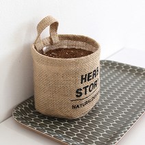 쥬트 타이포 화분커버(4type), 사각(그린-가든플라워)