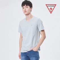 [게스] 미니삼각로고 V넥 반팔티 NL2K0549