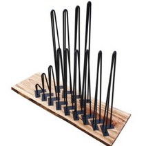 올댓테이블 헤어핀 철재 가구 다리 40종, 1.블랙3줄, 305미리10파이