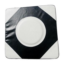 1Pcs 벽 초점 대상 펀치 복싱 가방 광장 스파링 장비 장비 샌드백 광장 거품 파이팅 패드 피트니스 야외 훈련 방패, PU 가죽, 검정 흰색