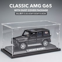 메르세데스 벤츠 지바겐 G65 AMG 1대24 자동차 피규어 모형 합금 다이캐스트, 지프차, G65블랙+X픽업블랙+GTR블랙3박스 벤츠블랙패키지
