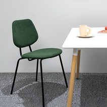 패브릭 디자인 인테리어의자 위니체어, 그린, 1개