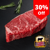 블랙앵거스 채끝 등심 뉴욕스트립 NY Strip Striploin Steak 3.5cm 5cm 내외 CAB, 300~350g
