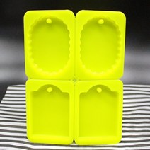 실리콘몰드 미니타블렛4구 - 타원레이스+액자