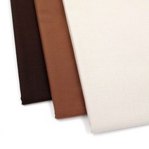 당일출고/ 오가닉코튼100% 브라운3종시리즈/ 오가닉면 / 마스크원단 프랑스자수용, 브라운