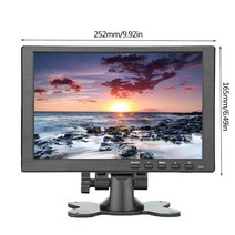 휴대용모니터 포터블모니터 듀얼 미니 TV LCD HD 10 인치 대형 스크린 50hz, 영국 플러그