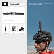 고프로배터리 충전기 Vamson-조절 가능한 확장 자전거 헬멧 스트랩 GoPro 11 10 용 헤드 벨트 마운트 홀더 어댑터 액세서리 Insta360 X3 One X2, B