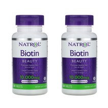 나트롤 비오틴 뷰티 10000mcg 타블렛, 2개, 100개입, 100개