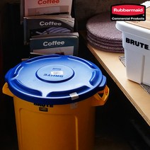 러버메이드 벤티드브루트 원두보관통 다용도 수납용기 뚜껑(37L/75L/121L), 75L 뚜껑, 파랑