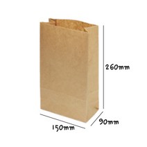 디자인요나 [당일출고]크라프트 각대봉투 종이봉투 포장봉투 20매 기성품, 150mm*260mm*90mm