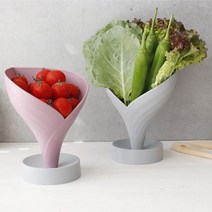 야채접시 과일접시 예쁜그릇 깔때기 깔대기 건조대 물빠짐접시 _ 6501209EA, $ 블루, $ 본상품선택