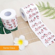 인쇄 된 목욕 화장지 웹 메리 크리스마스 만화 가정 용품 장식 아니 페이딩 산타 클로스 트리, 01 White Santa Claus