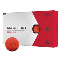 캘러웨이 슈퍼패스트 Superfast Bold 골프공, 1- 4, 15-Ball Pack, Red