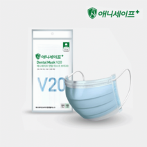 애니 가드 세이프 덴탈 마스크 V20 1팩 3매 외품 병원 의료용 치과, 애니세이프덴탈마스크1팩(3매)