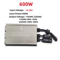 MPPT 그리드 마이크로 인버터 입력 500W 순수 사인파 18-50 Vdc 출력 110V-220 Vac 하우스 바이볼트 태양광, 02 600W_01 18-50V_02 180-280V