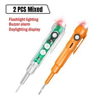 스마트 전압 테스터 펜 지능형 부저 알람 유도 전력 감지기 24-250V 비접촉 센서 전기 테스트 미터, 05 2 Pcs Mixed