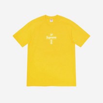[New Best] 슈프림 크로스 박스로고 티셔츠 옐로우 - 20FW Supreme Cross Box Logo T-Shirt Yellow 395671