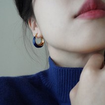 론조모니 에나멜 몽당 귀걸이