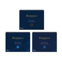 오너클랜 워터맨 카트리지 8ct 고급펜 만년필 잉크 고급필기구, 본품, Mysterious Blue, 본상품선택