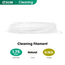 ESUN 클리닝 필라멘트 1.75mm 3D 프린터 용 100g 스풀 인쇄 액세서리, [02] 자연