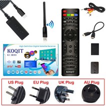 Koqit DVB S2 수신기 위성 tv 수신기 미러 스크린 캐스트 tv Wifi 원격 수신기 DVB-S2 위성 인터넷 파인더 Youtube, 협동사, DVB-S2 와이파이, AU 플러그