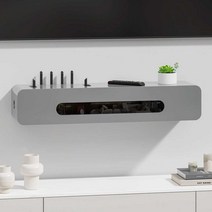 콘센트 가리개 티비선반 무타공 거치대 셋탑박스, N