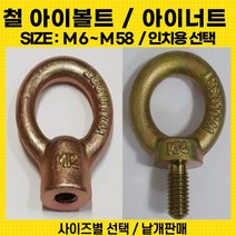 볼트가게 일반철 아이볼트 아이너트 M6 ~ M64 / 인치용 사이즈별 목록선택, 1개