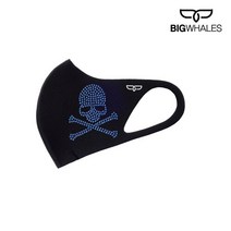 빅웨일즈 빅웨일즈 (WM-M-BLK003SAP-L) 99%항균구리마스크 해골 블루 L