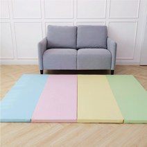 베베끌레르 4cm 유아 놀이방매트 1+1 양면 폴더매트 4단, 알콩달콩매트 (2p)
