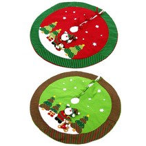 크리스마스 트리치마 스커트 덮개 트리 다리 가리개 산타와친구들 107cm 2색 택1, 곰베어(그린)