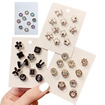 오픈방지 미니 브로치 10p 매너브로치 노출 레이디 옷핀 가방 블라우스 뱃지 단추