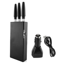 휴대용 3 안테나 GPS 신호 차단기 위치 추적 없음 탐지기 미국 플러그, [01] Black