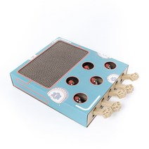 고양이 장난감 체이스 헌트 마우스 게임 박스 3 in 1 Scratching Board Funny Hit Gophers 인터랙티브 미로 티즈 장난감 rascador gato, 하얀색