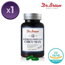 Dr Brian 은행잎 추출물 알티지 오메가3 Ginkgo rTG Omega-3 건강기능식품, 60정, 1개, 60정