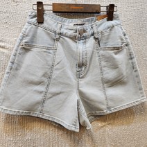 [잠뱅이] 여름상품 여)몸판절개 바이오스톤 솔트워싱 A라인핏 3부-청반바짐AN2DL3389