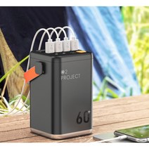 인산철 캠핑용 파워뱅크 220v 200a 차박용 보조배터리 60000mAh, 100000 업그레이드 버전 대용량 그레이
