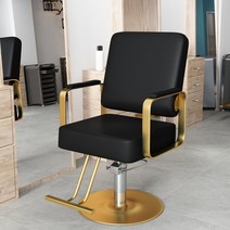 미용실 의자 네일샵 헤어샵 메이크업 체어 캔틸레버, 블랙 티타늄 스테인리스 원반