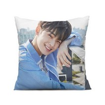 DIY포토 크리에이티브 커스텀 생일선물 아스트로 차은우 쿠션 주변 낮잠, 차은우-E, 럭셔리 쿠션패드 60X60CM