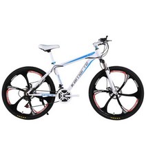 MTB 산악 자전거 산악자전거 입문용 가성비 볼페이스로드 바이크 레이싱 2624 인치 스틸 212427 스피드 성인용 듀얼 디스크 브레이크 2021 년 신제품, Six knife wheel 3+24 inch 27 s