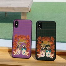 [바보사랑] [호환용]Another.pink 능소화 카드케이스, 기종선택:갤럭시S9 / 디자인선택:보라, 상세 설명 참조