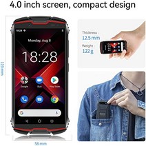 CUBOT King Kong Mini 2 PRO 약정 없는 야외 스마트폰 4.0인치 디스플레이 듀얼 SIM 휴대폰 방수 충격 방지 및 방진 4GB + 64GB Android 11 GPS 독일어 버전(블랙 + 레드)-32909, 블랙+오렌지, 미니 2당
