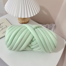 벨벳 버전 자이언트 얀 손뜨개가방 DIY 겨울 빅얀 핸드니팅 루피 망고실 실 왕모찌실 굵은실, 민트 그린