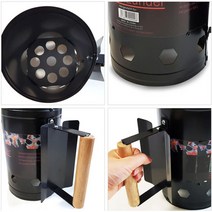 숯 밑으로 불 붙이는 숯스타터 캠핑입문 야외그릴 숯불피우기 핸디송풍기 바베큐송풍기 숯불용 숯불 캠핑숯, 1개, 숯점화스타터(대형)