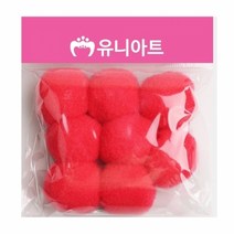원형스폰지 유니아트 스펀지 볼 40mm 빨강, 단품, 단품